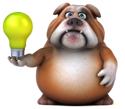 Fun bulldog - 3D Illustration