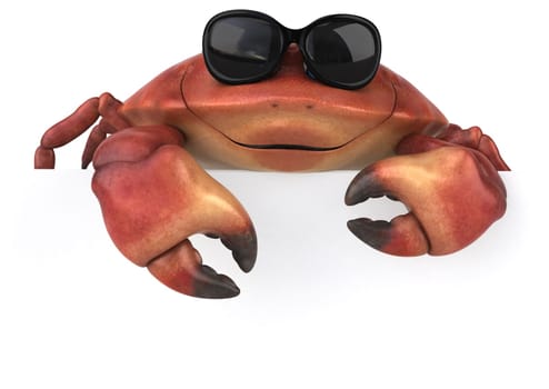 Fun crab - 3D Illustration