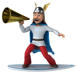Fun 3D gaulois surfer