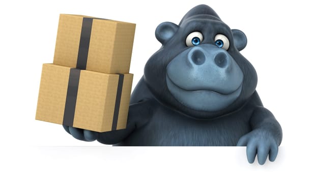 Fun gorilla - 3D Illustration