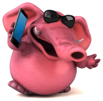 Fun elephant - 3D Illustration