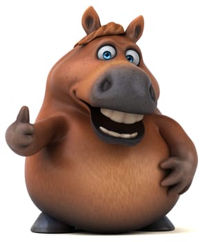 Fun horse - 3D Illustration