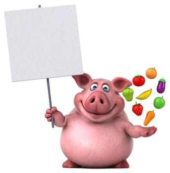 Fun pig - 3D Illustration