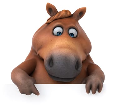 Fun horse - 3D Illustration