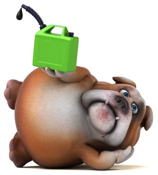 Fun bulldog - 3D Illustration