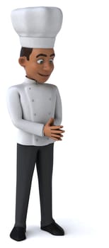 Fun 3D illustration of a cartoon chef