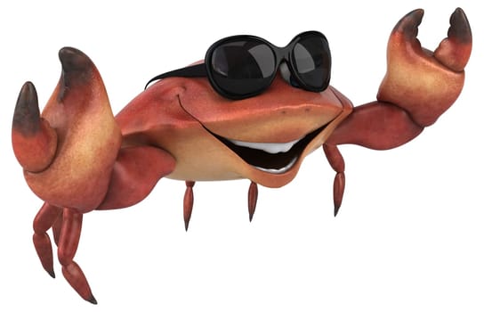 Fun crab - 3D Illustration