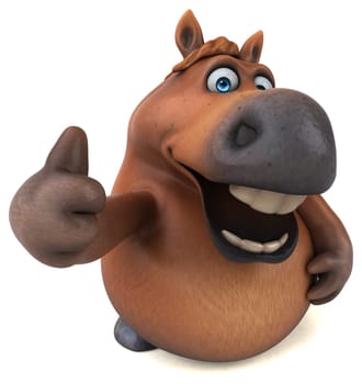 Fun horse - 3D Illustration