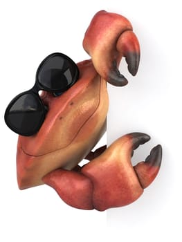Fun crab - 3D Illustration