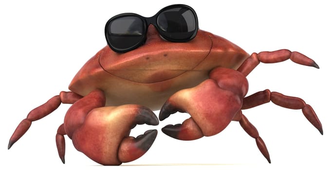 Fun crab - 3D Illustration