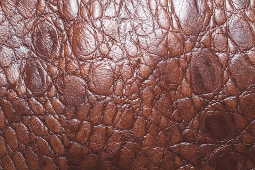 Brown leather texture close up background. rough material