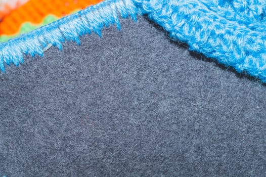 Gray fabric close up. textile background. cloth backdrop