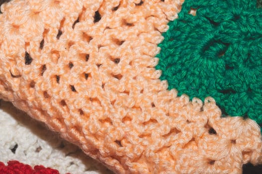Detail of fabric craft work. textile background. cloth backdrop