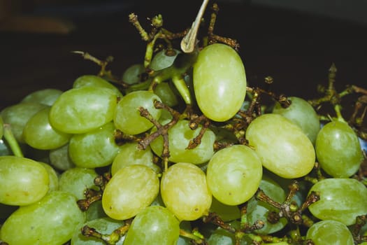 Bunch of the green grapes