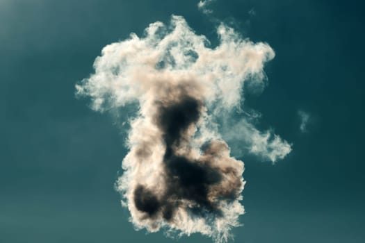 Air pollution from power plant chimneys. Industry and global warming concept