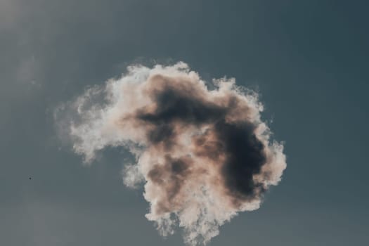 Air pollution from power plant chimneys. Industry and global warming concept