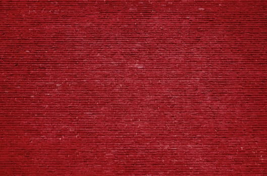 Brick wall texture with red stones - Rustic grunge background