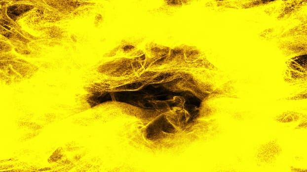 Sprawling ethereal 3d render puddle of woven threads of luminous textures. Magic glowing spray with sparks. Supernova detonation with powerful blast wave in space.
