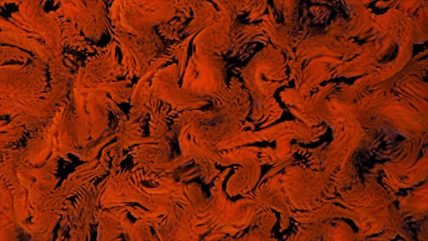 Intertwining geometric 3d render stripes with abstract squiggly tracery. Fallen tropical leaves in water slowly changing shape in natural design. Dynamic digital swirling surrealism.
