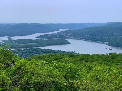 Cold Springs panorama from the top of Breakneck Ridge in upstate New York on the Hudson
