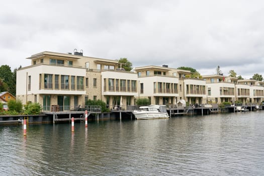 City villas with condominiums on Humboldt Island in Berlin's Tegel district