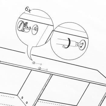 Instructions for assembling furniture with all existing individual parts