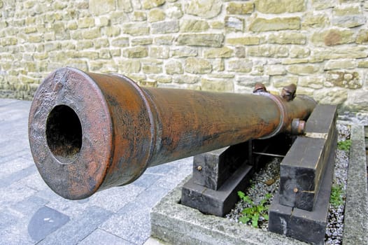 City wall with a cannon
