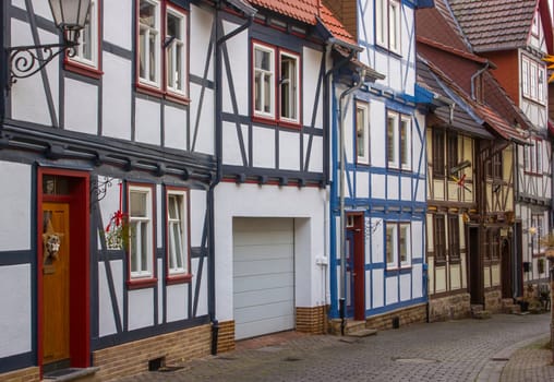 picturesque houses in Bad Sooden-Allendorf in the Werra Valley in Germany, Hessen
