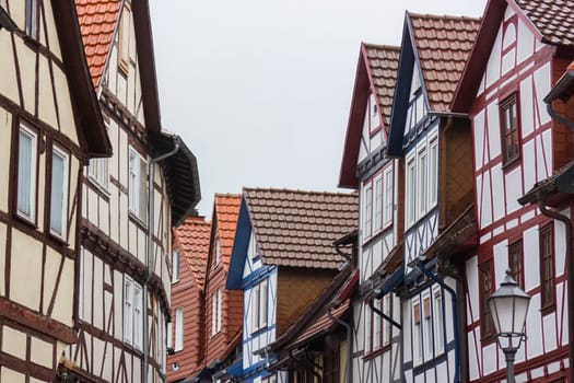 picturesque houses in Bad Sooden-Allendorf in the Werra Valley in Germany, Hessen
