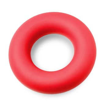 The round red carpal expander carved isolated on a white background