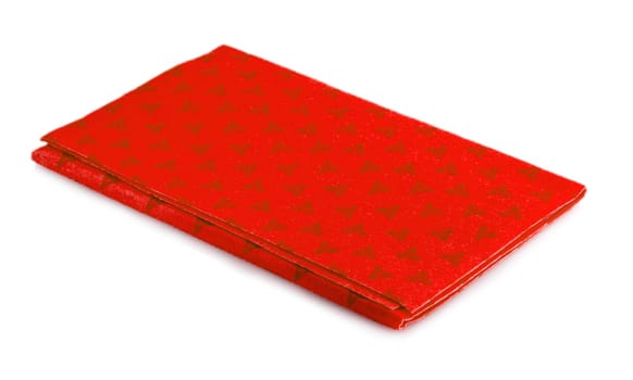 The Red Kitchen towel isolated on white background