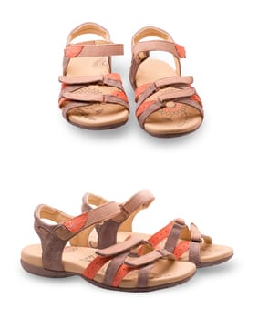 The new women's sport summer Sandals carved on a white background