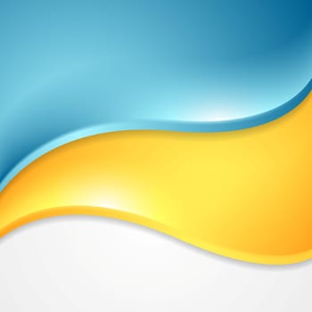 Bright wavy abstract background. Vector design