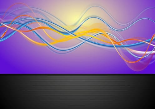 Colorful waves abstract background. Vector illustration