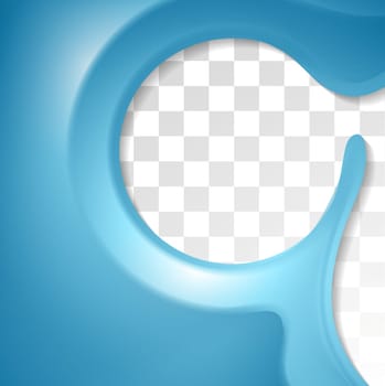 Abstract blue flyer design. Vector background