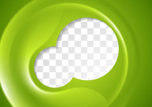 Abstract green flyer design. Vector background