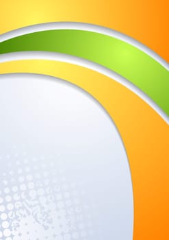 Abstract bright corporate wavy background. Vector design