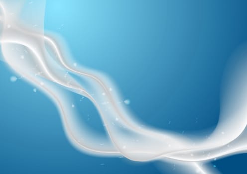 Abstract shiny pearl color waves. Vector background