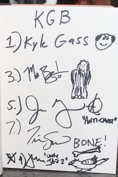 Actor and Saenger Kyle Gass visits the Hard Rock Cafe Hamburg with his band,25.04.2015