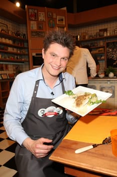 Lutz van der Horst,recording 1 of Lafer,lights,LECKER! (Broadcast on 11.07.) at Studio Stahltwiete,Hamburg,26.04.2015