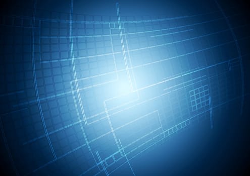 Abstract blue tech motion background. Vector design