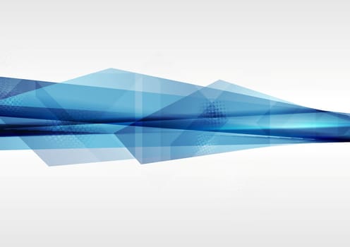 Technology geometry abstract blue background. Vector design