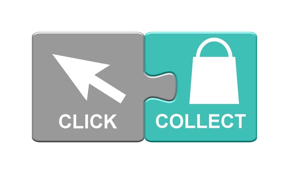 Order online and pick up in store - Click and collect grey blue