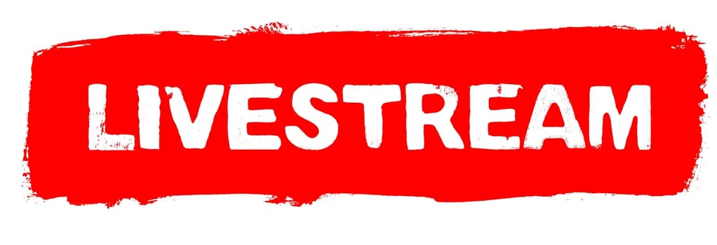 Livestream - Red brush texture banner