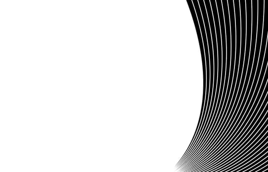 Background template for business or presentation: White copy space and curved black lines