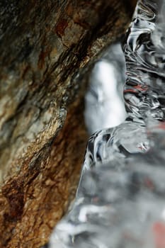 Macro of melting ice closeup futuristic water texture