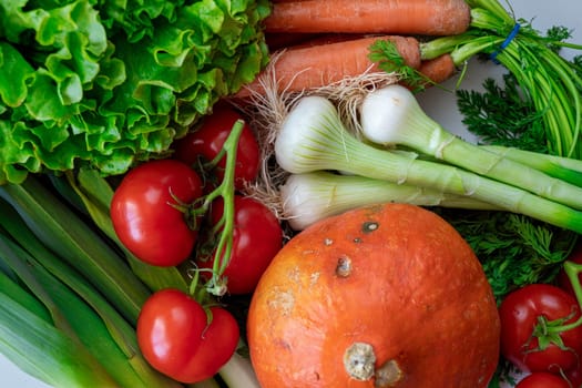 a close up of seasonal vegetables