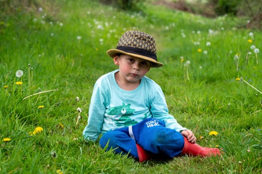 a young child in nature