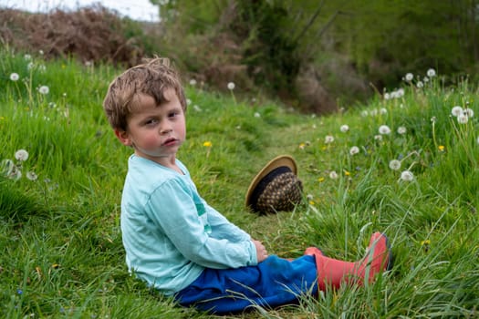 a young child in nature