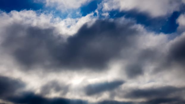 Background of dark clouds before a thunderstorm
